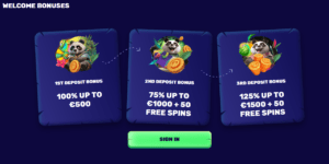 welcome bonus spinpanda casino